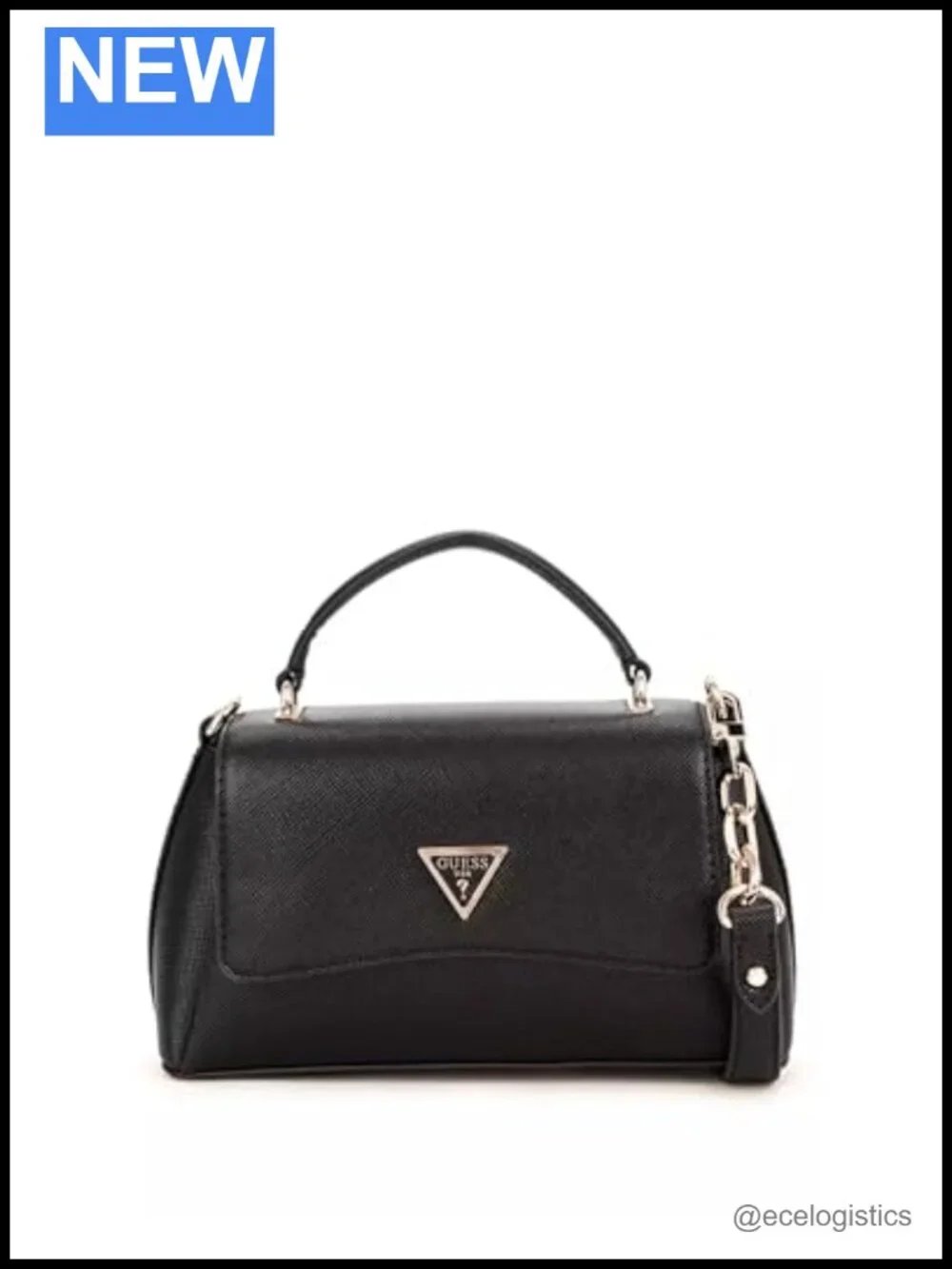 GUESS Eco Gloriana 2-Compartment Top Handle Satchel Bag with Flap,